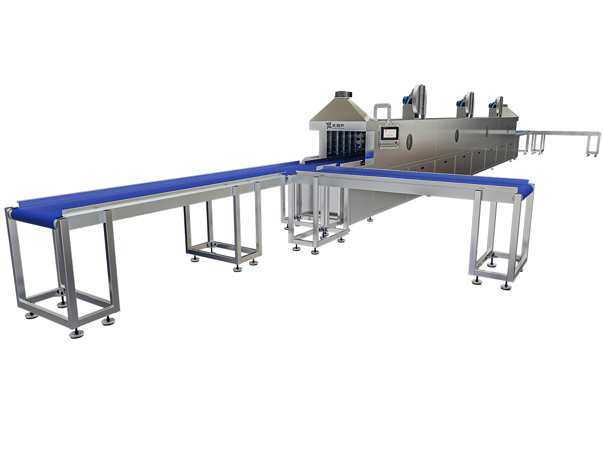 Tunnel Type Continuous Crate Washing Systems with Conveyor Belt